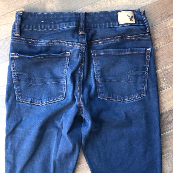 American Eagle Outfitters Dark Wash Hi-Rise Jegging Size 6 - Picture 7 of 8